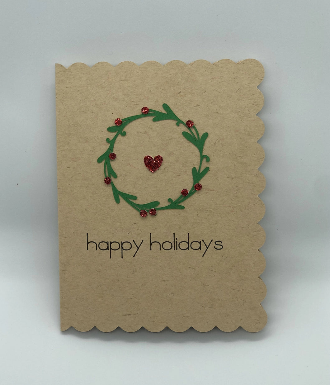 happy holidays handmade christmas card